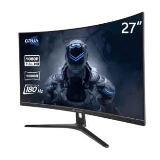CRUA 27" 165Hz/180Hz Curved Gaming Monitor - FHD 1080P,AMD FreeSync, 1800R Frameless Computer...